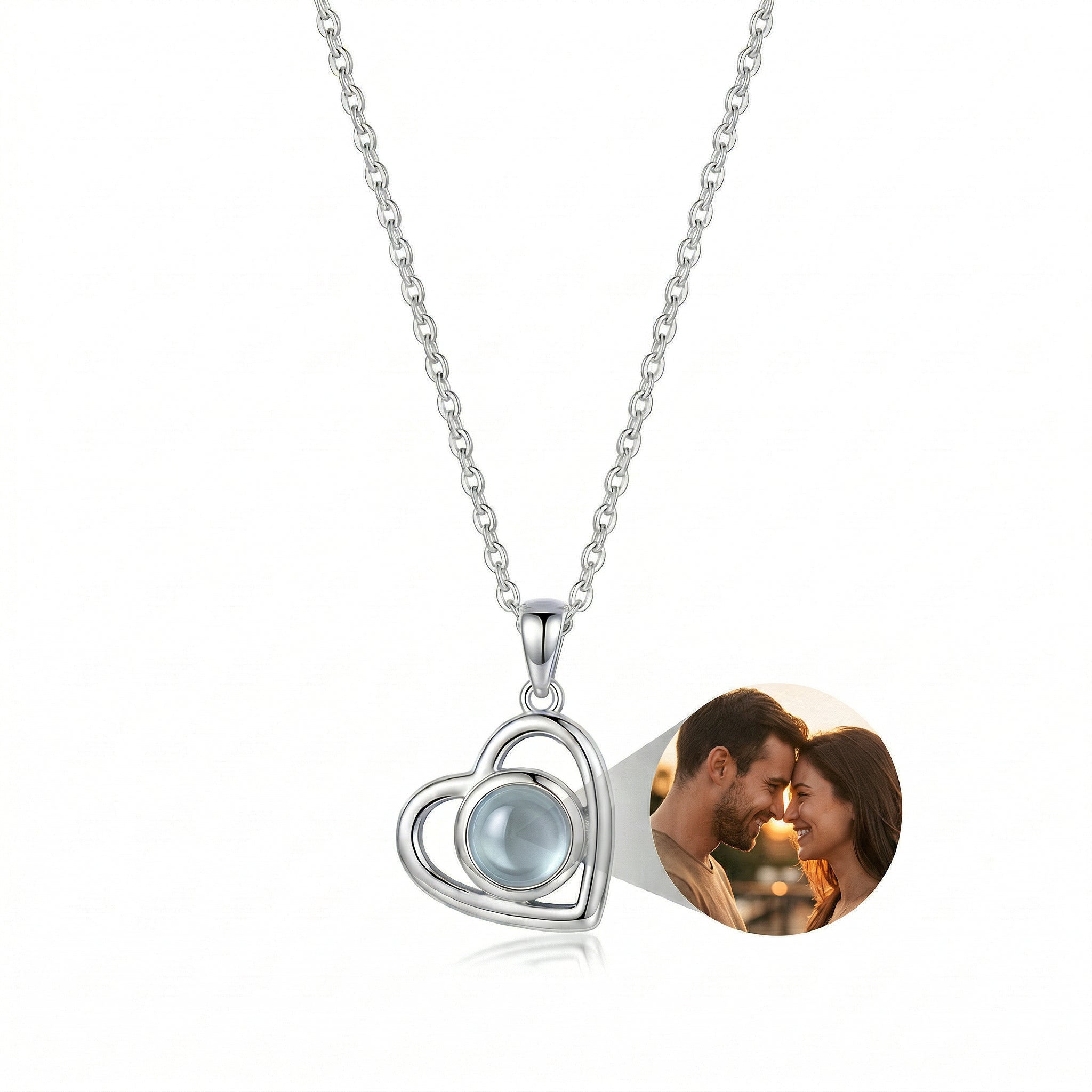 Collar con Foto Dentro "Corazón Eterno"