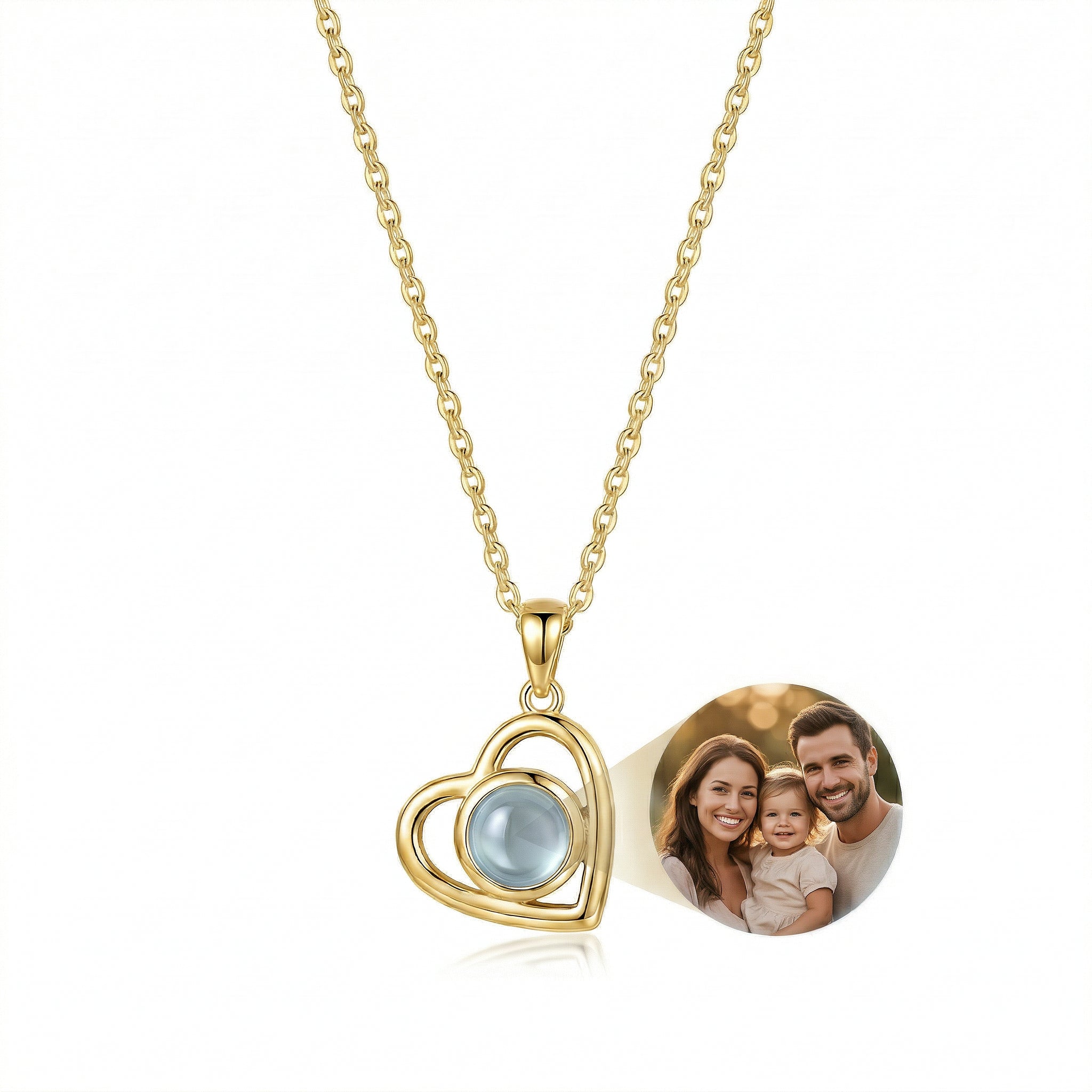 Collar con Foto Dentro "Corazón Eterno"