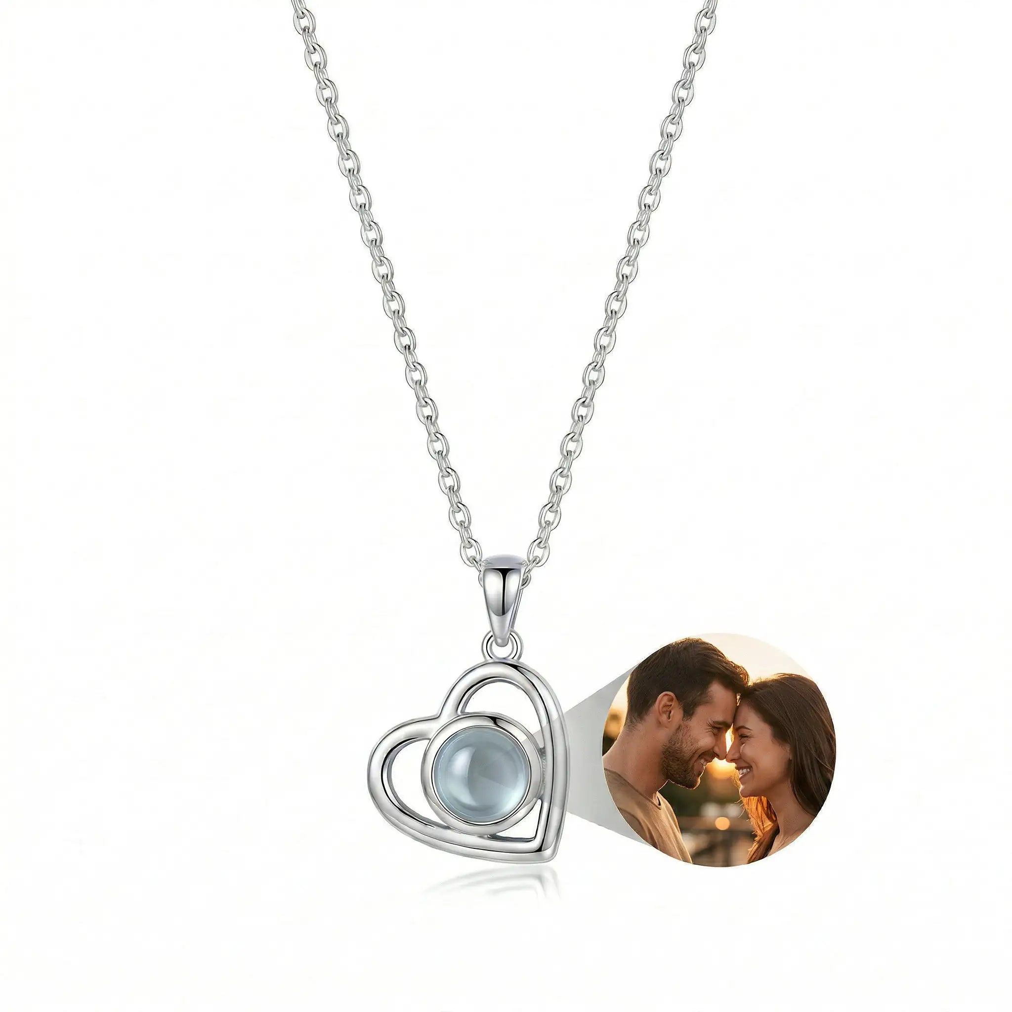 Collar con Foto Dentro "Corazón Eterno"