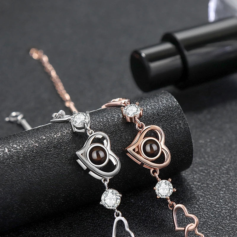 "Glamour Heart" Bracelet with Personalized Photo