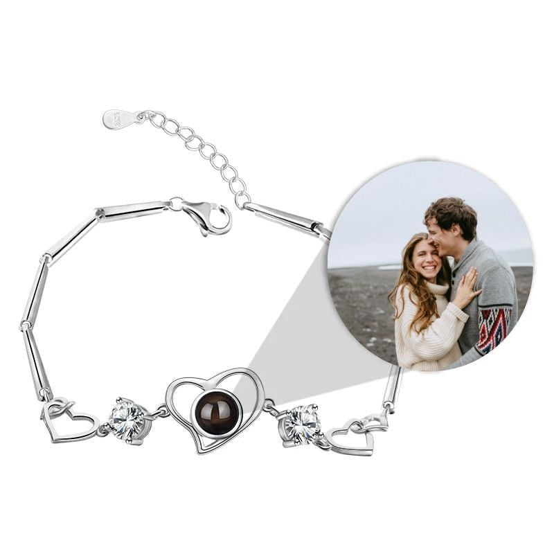 Pulsera "Glamour Heart" con Foto Personalizada