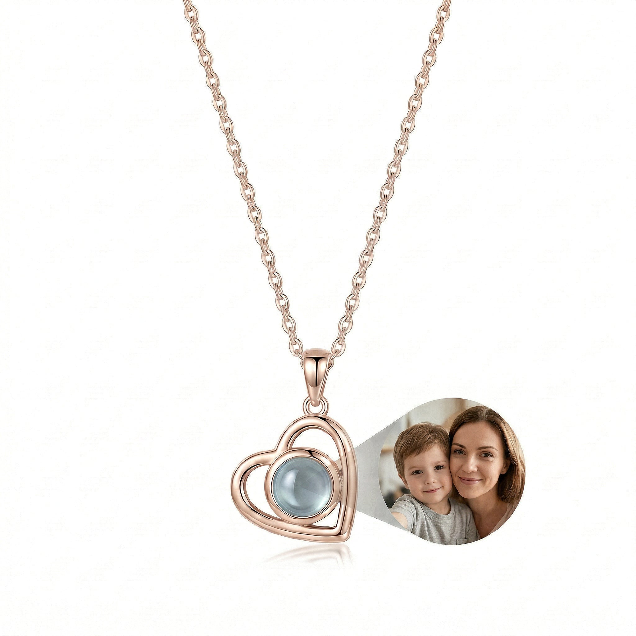 Collar con Foto Dentro "Corazón Eterno"