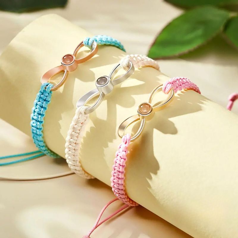 pulseras infinitas con foto amor eterno