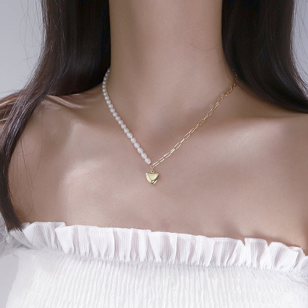 Collar de Perlas Golden Heart