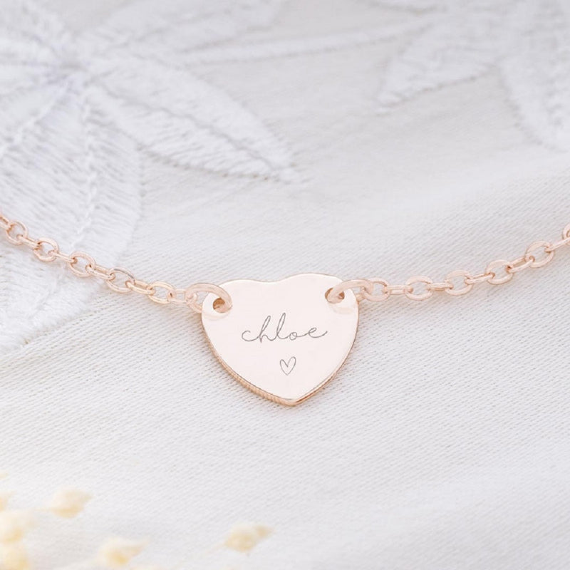 Pulsera Personalizada "Corazón Grabado"