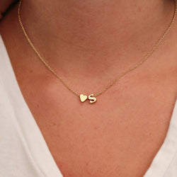 Initial love necklace