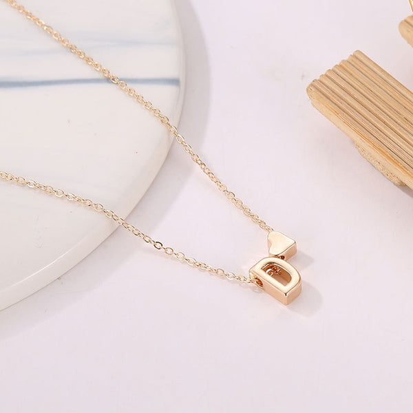 Initial love necklace